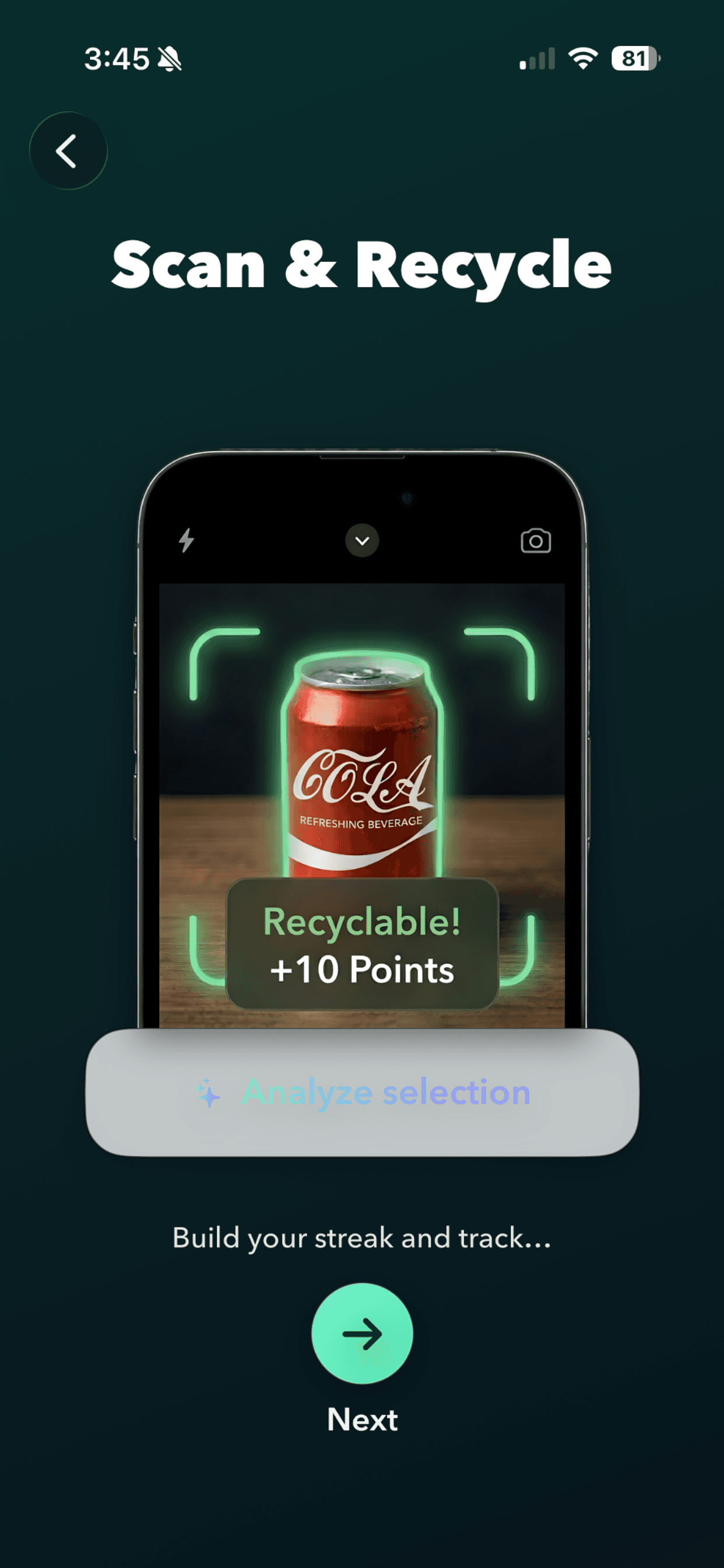 ReVive scan and recycle screen